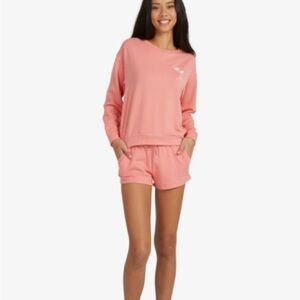 ROXY Coral‎ Lantana Drawstring sweat shorts, Size S, NWT